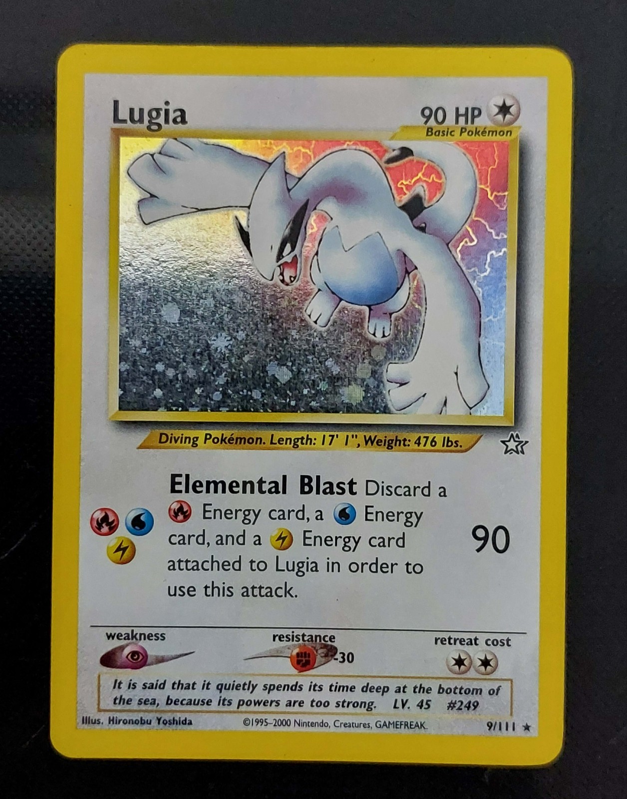 POKEMON TCG LUGIA HOLO NEO GENESIS UNLIMITED 9/111 ENGLISH WOTC