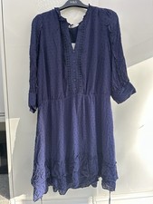 Image of Oasis Navy Blue Lined Dress Size 18, Brand New With Labels
