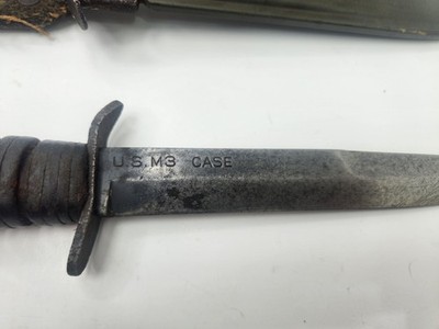 旧日本陸軍　ゾーリンゲン　銃剣　切断合法品　刃無し U.S. M3 Case XX WWII Fighting Knife Rare US Sheath Blade Marked