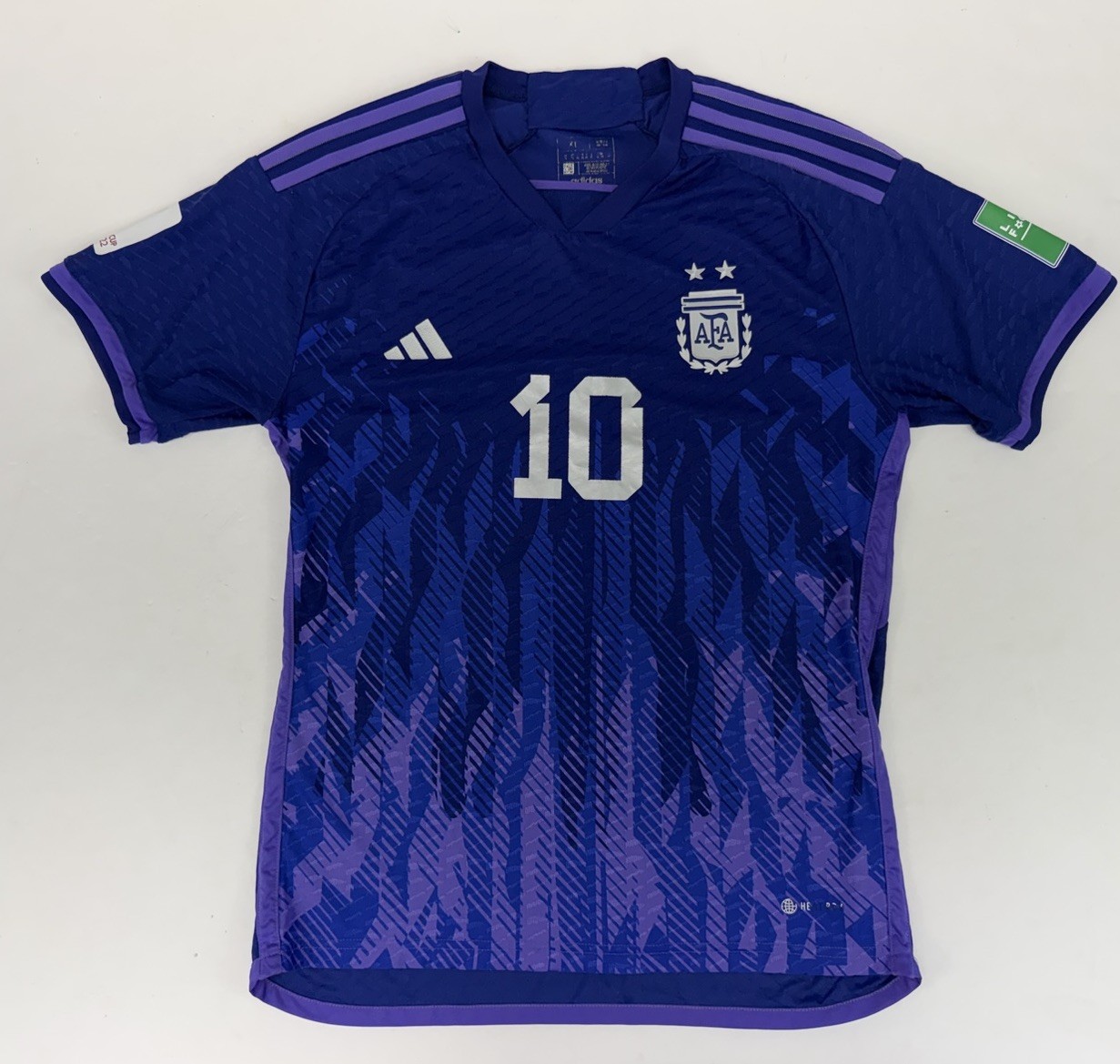 2022 Men’s XL Argentina Authentic Away Jersey #10 Messi Large World Cup (A1)