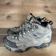 merrell moab 2 mid womens size 7.5 shoes gray waterproof hiking boots