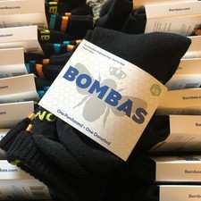 Lot of 25 Pairs Bombas Bee Better Youth Black Crew Socks Sz XS