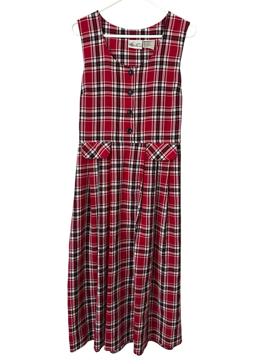Women's Plaid Overall Dress for sale - eBay