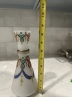 Vintage Czech/Bohemian 8.25” Frosted Glass Hand Painted Vase — photo 6