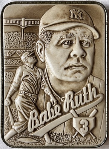 Babe Ruth 1997 SportSculpt Plaque With Metal Casing Cooperstown Collection MLB