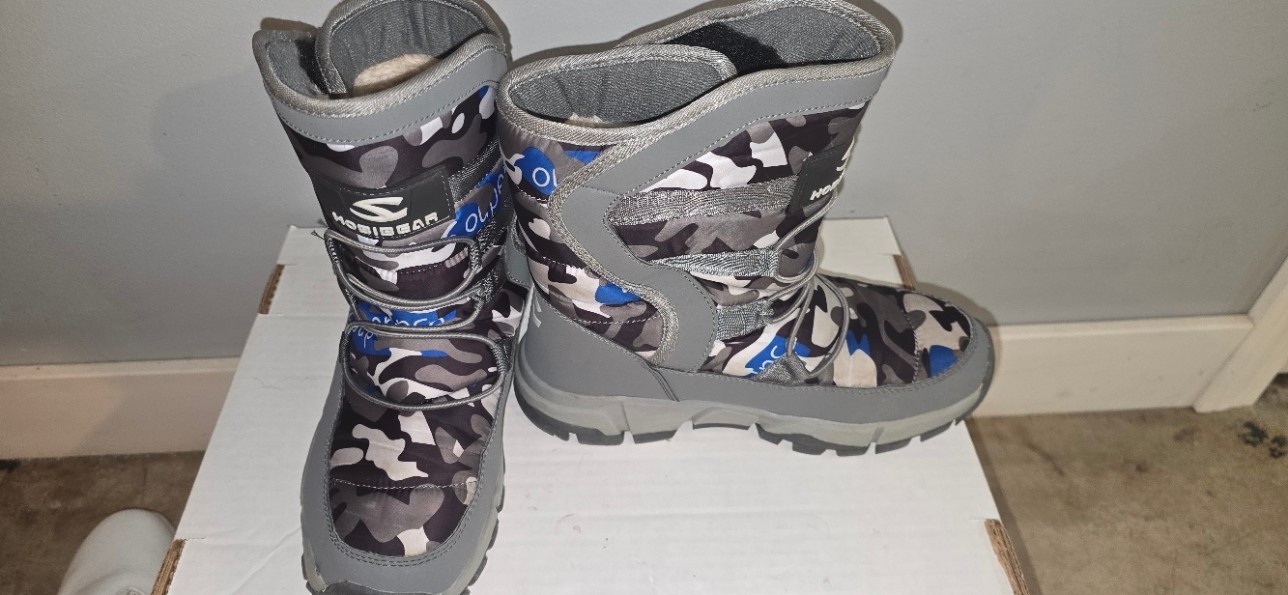 Boys Snow Boots Winter Waterproof Slip Resistant Cold Weather Shoes-image