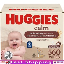 Calm Baby Wipes 560ct Unscented Hypoallergenic Moisturizing Sensitive Skin Care