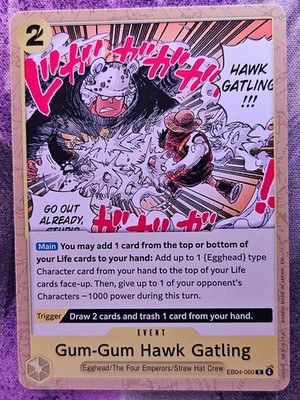 Gum-Gum Hawk Gatling EB04-060 Common Adventure on Kami's Island One Piece NM