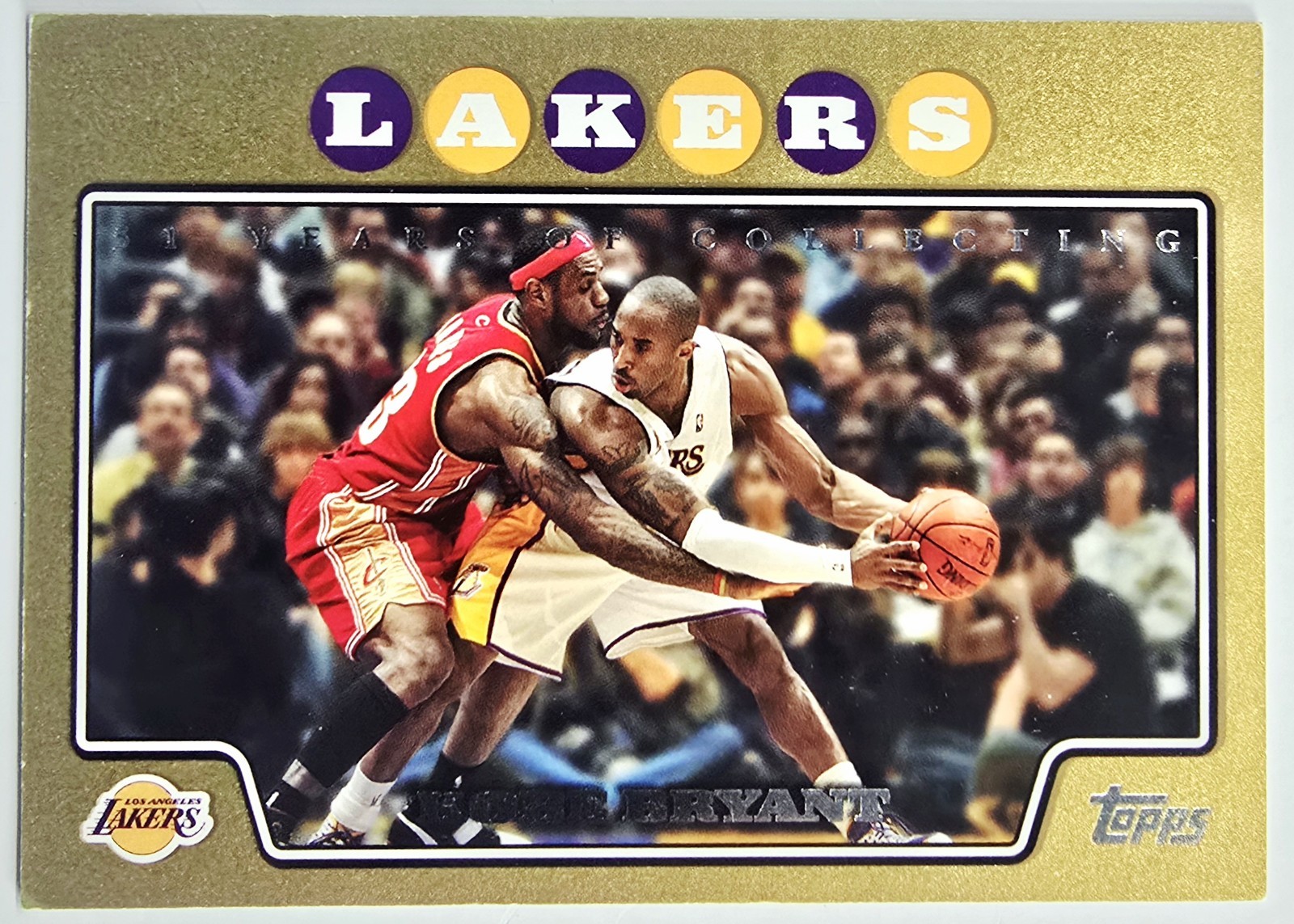 2008-2009 Topps Gold #24 /2008 Kobe Bryant w/ LeBron James Lakers B 🟣🟡✨️