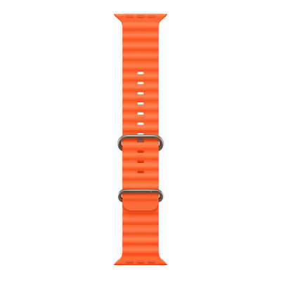 NEW Genuine Apple Watch Band - Ocean Band (49mm) - Orange - Regular, OPEN BOX