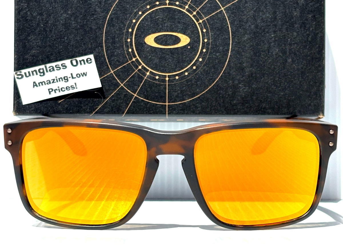 NEW Oakley HOLBROOK Matte Tortoise POLARIZED Galaxy Orange Lens