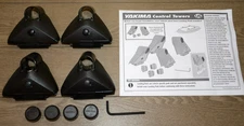 Yakima Control Towers set of 4 w/ new end caps fit round crossbars 8000214 0214