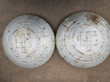Vintage International Harvester Ih Truck Hubcaps Pair Steel Dog Dish Rat Rod Vintage International Harvester Ih Truck Hubcaps Pair Steel Dog Dish Rat Rod