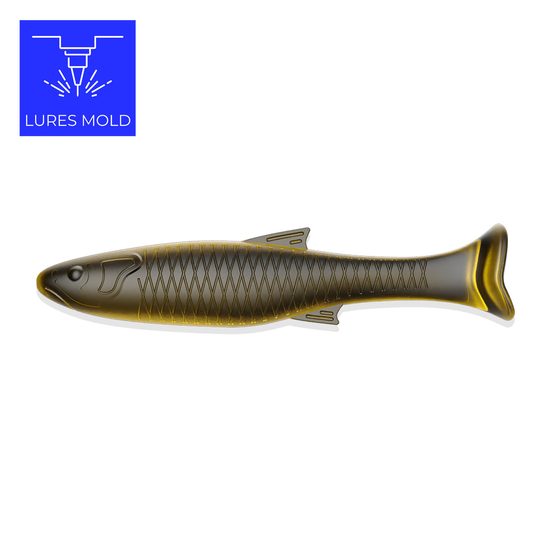 Bait DIY Fishing Mold Soft Plastisol Swimbait K037 5inch - Image 4