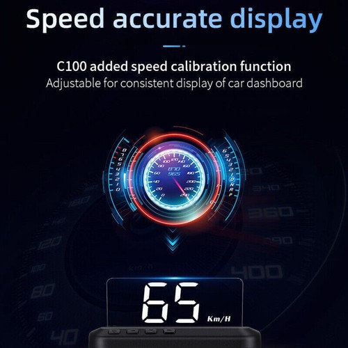 OBD2 HUD Smart Vehicle Auto Car Head Up Digital Speed Projector Over-Speed Alarm - Picture 9 of 12