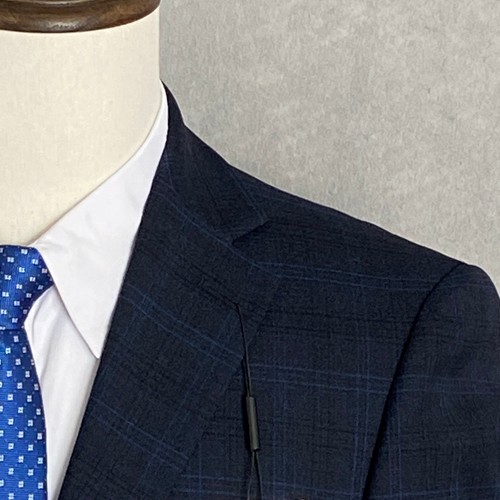 Calvin Klein Men's 36 Short Suit Jacket Slim Fit Malbin Wool Blend Navy NEW - Picture 5 of 10