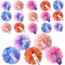 20 Pack Mini Shower Loofah Bath Sponge 20G Soft Travel Size Nylon Mesh Puff f...