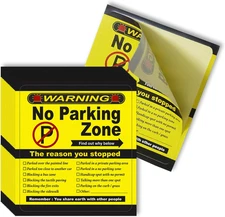 Parking Violation Stickers - 100 Pcs Bad Parking Stickers 4.72"x5.31" No Park No
