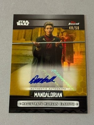 Morgan Elsbeth Gold Refractor Auto /50 Star Wars 2023 Topps Finest Lee Inosanto