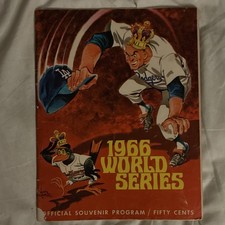 1966 World Series Official Souvenir Program Dodgers Orioles MLB