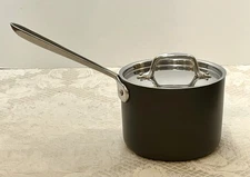 All-Clad LTD 2 Qt Sauce Pan & Lid Hard Anodized Aluminum Stainless Interior