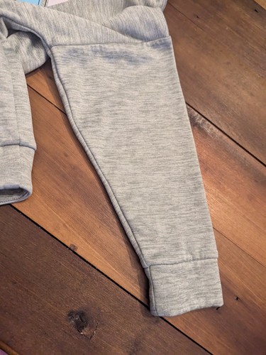 Adidas Hoodie Youth Girls Kids 4T Light Gray Pink & Blue Logo - Picture 7 of 14