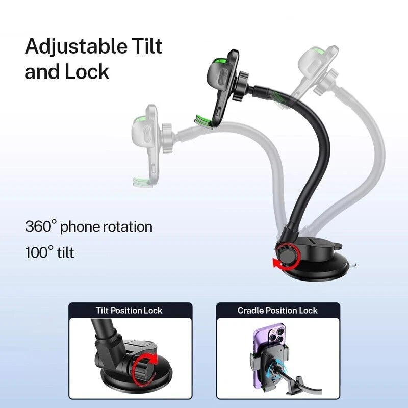 Soporte para teléfono con montaje en tablero de instrumentos GPS de succión parabrisas de coche camión Foto 4 de 4
