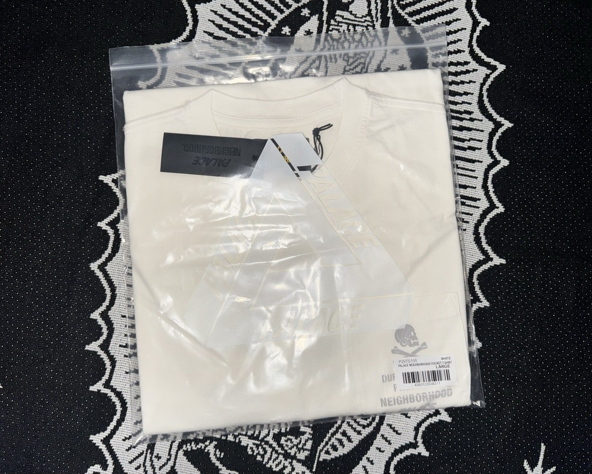 Lサイズ　PALACE NEIGHBORHOOD POCKET T-SHIRT PALACE X NEIGHBORHOOD POCKET T-SHIRT WHITE (SZ L) AUTUMN