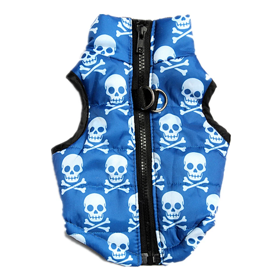 Cute Puppy Pet Small Dog Cat Winter Warm Coat Padded Vest Jacket Sizes S M L - Image 2 of 4