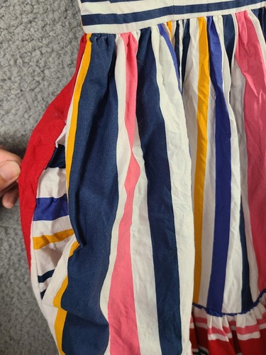 Vince Camuto Candy Striped Festival Knee Length Dress Size 2 VGUC w/ Pockets - Picture 3 of 9