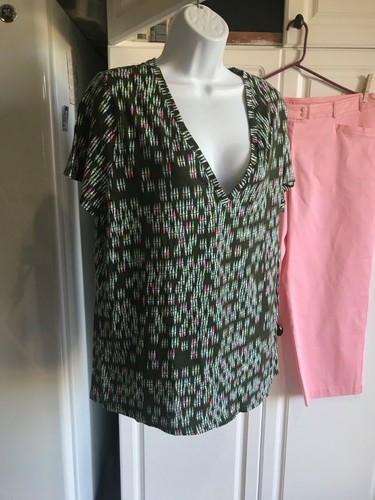 Pantalones capri Nygard de segunda mano para mujer talla 14 y camisa Merona talla XXL multicolor - Imagen 3 de 9