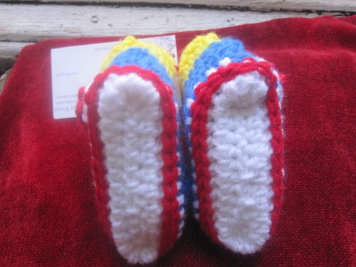 Baby Junge blaue Stiefeletten Stern Basketball gehäkelt Herbst Winter Dusche Geschenk 0-6 Monate  - Bild 4 von 4