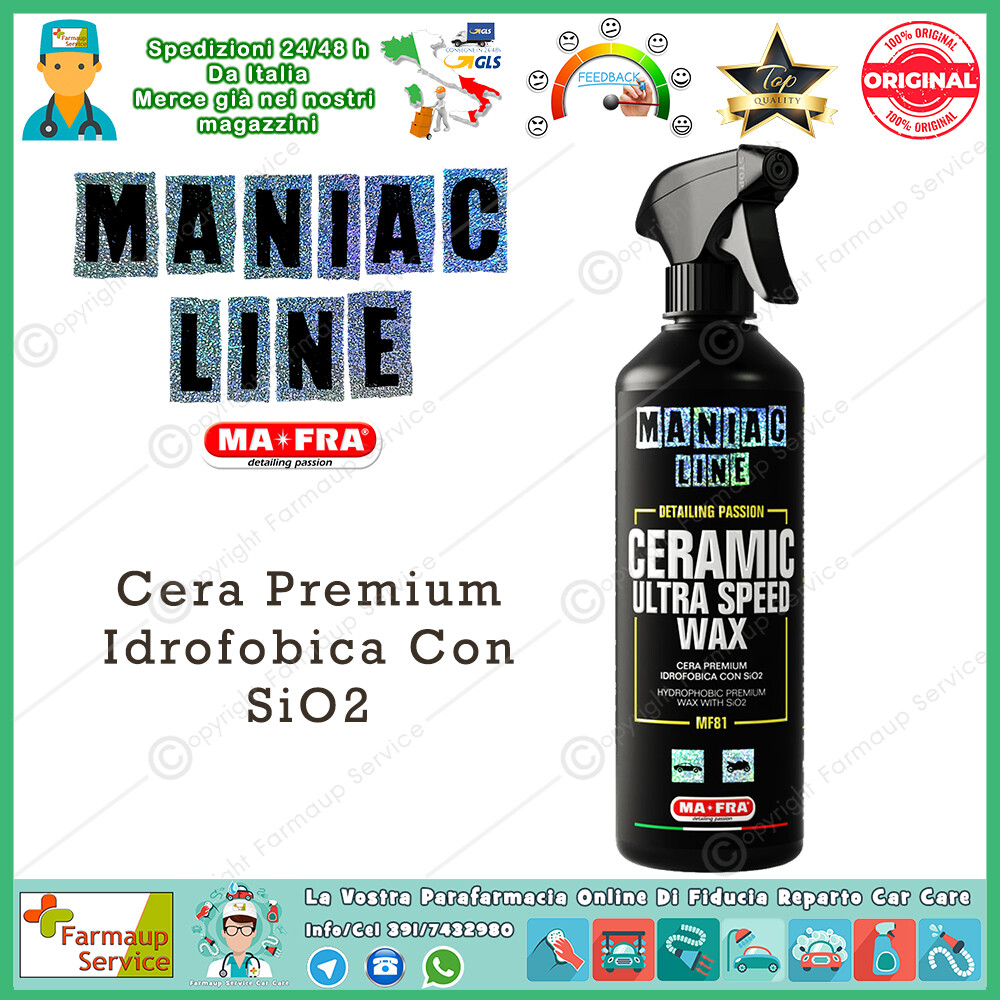 Cera Spray Ceramica Mafra Maniac Line MF81 con SiO2 per Auto e Moto