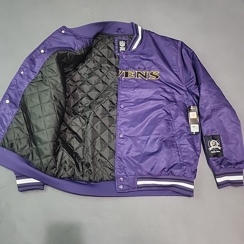 Giacca Baltimore Ravens Varsity raso full snap NFL abbigliamento squadra taglia M prezzo di listino $130 - Foto 4 di 10