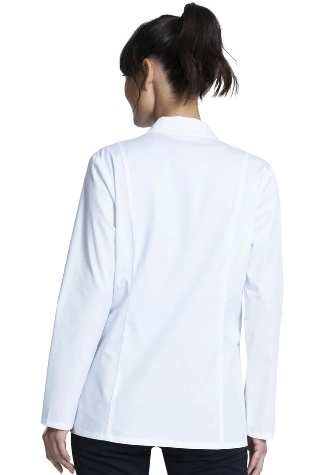 Cherokee Scrubs Women's 28" Consultation Lab Coat CK451 WHT White Free Shipping - Image 2 of 4