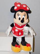Disney Parks Minnie Mouse 18  Plush Red Polka Dot Dress Yellow Feet Brand New
