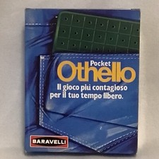 Vint 1970s Baravelli Pocket Othello Travel Board Game Factory Sealed Italian Ver