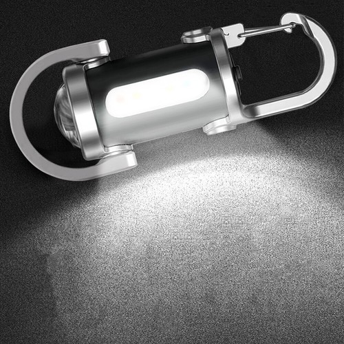 1200LM Super Bright Key Ring Torch LED Rechargeable for Outdoor Camping