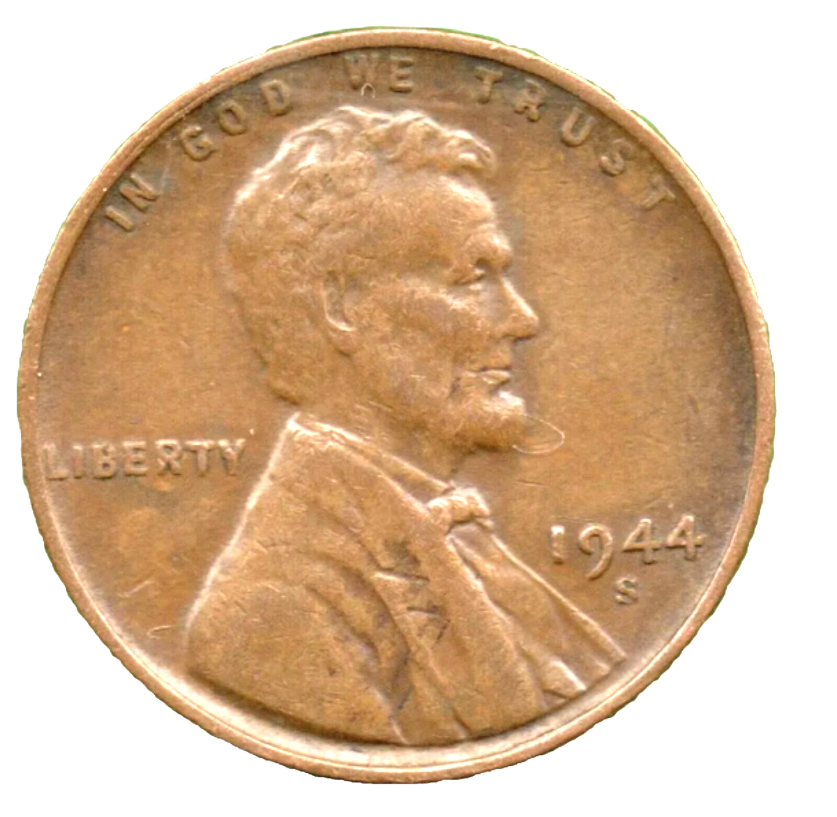 1 Cent Lincoln 1944 S 1セント硬貨 1944 S アメリカ｜旧貨幣・金貨 