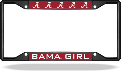 The University of Alabama BAMA GIRL Black License Plate Frame