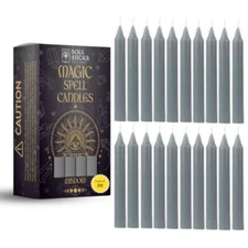 Wisdom Magic Spell Chime Taper Candles 20 Pack - Ideal for Altar Rituals Cere...