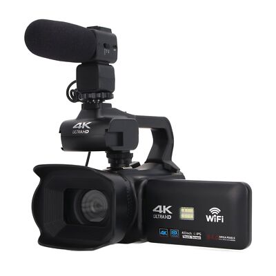 4K Videocamera Camcorder 1080P 60FPS 64MP Vlogcamera 18x