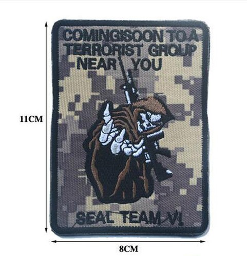 SEAL TEAM COMING SOON TO A TERRORIST GROUP NEAR YOU 3D BADGE HOOK LOOP PATCH *02 - Picture 7 of 8