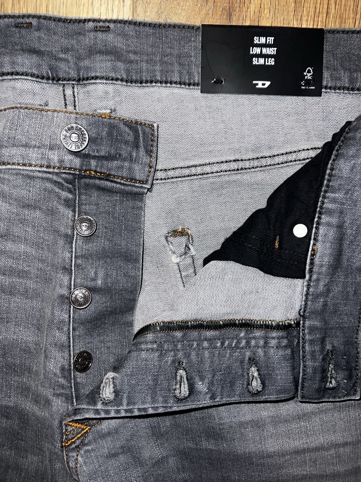 Diesel Men's 'Tepphar RB061’ Grey Jeans W33 L32 BNWT RRP £180 Slim Fit RRP £265 image 9