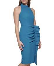 Eliza J Halter Sheath Dress Size 6 Dark Teal