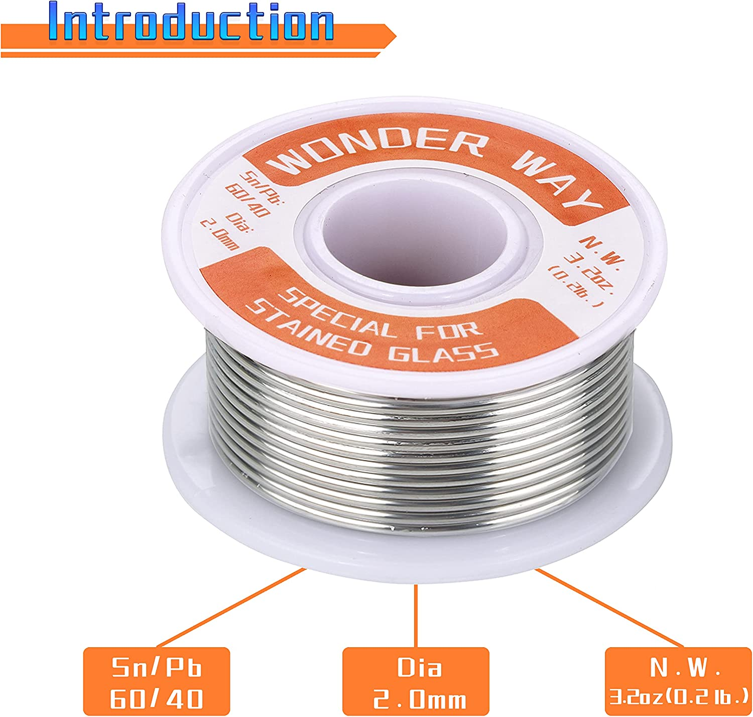 Sn60/Pb40 Tin Lead Solder Wire for Stained Glass/Copper Pipe Repairing