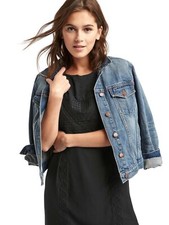 Gap Women's Black Flowy Embroidered Shift Dress NWT! XS Petite PXS
