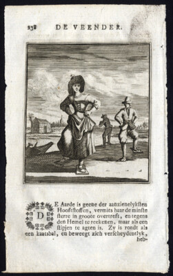 Antiker Berufsdruck - Torfarbeiter - St.Clara - 1758
