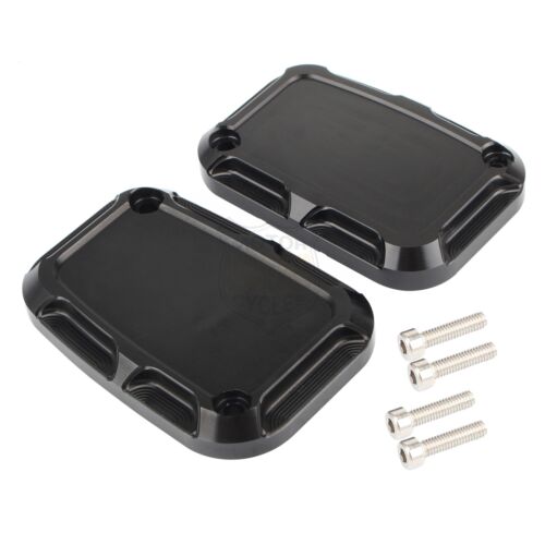 Pair Front Brake Master Cylinder Cover For Harley Street Glide V-Rod Road Glide - Foto 2 di 14