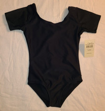 Leveret Navy Short Sleeve Gymnastics Dance Leotard Girls Sz. Toddler 2-4 NWT